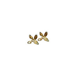 Elegante Blumen-Ohrringe aus 14K Gold