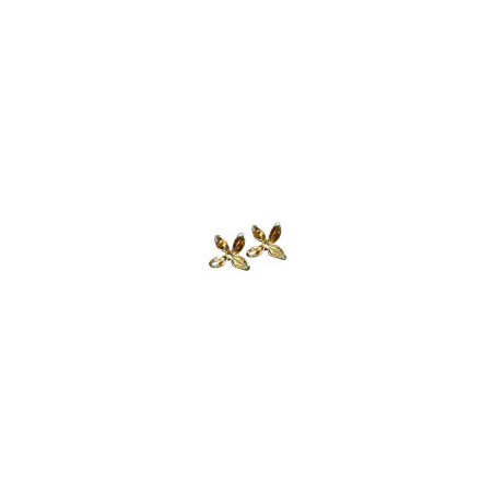 Elegante Blumen-Ohrringe aus 14K Gold